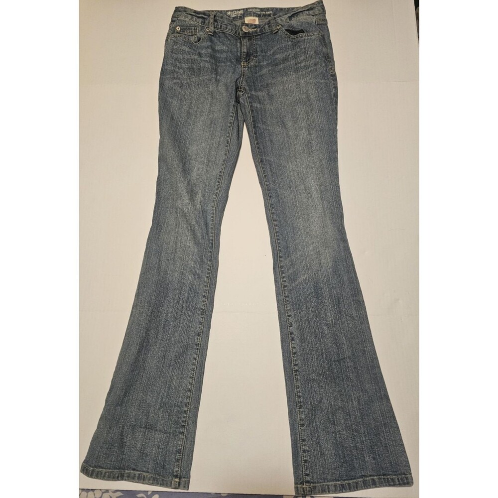 Mossimo Supply Co Womens Jeans 9 Long Slim Bootcut Low Rise Stretch Y2K Blue